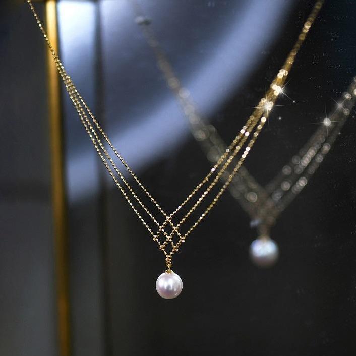 Savinae | Eleganter Akoya-Perlenkragen aus 14k Gold