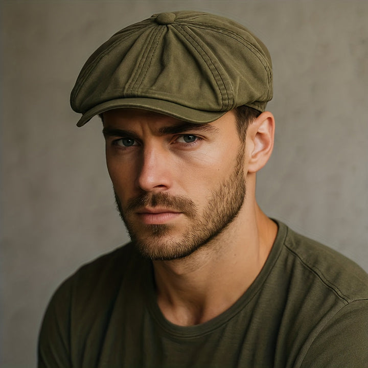 Kavento | Vintage Octagonal Cotton Cap mit klassischem Schirm