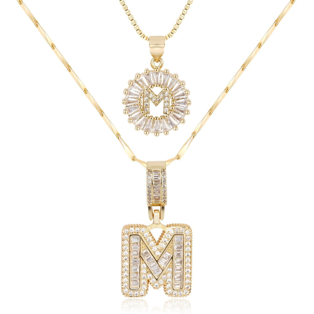 Primrose | Anfangsbuchstaben-Halsketten mit 14k Diamanten (2 Stück)