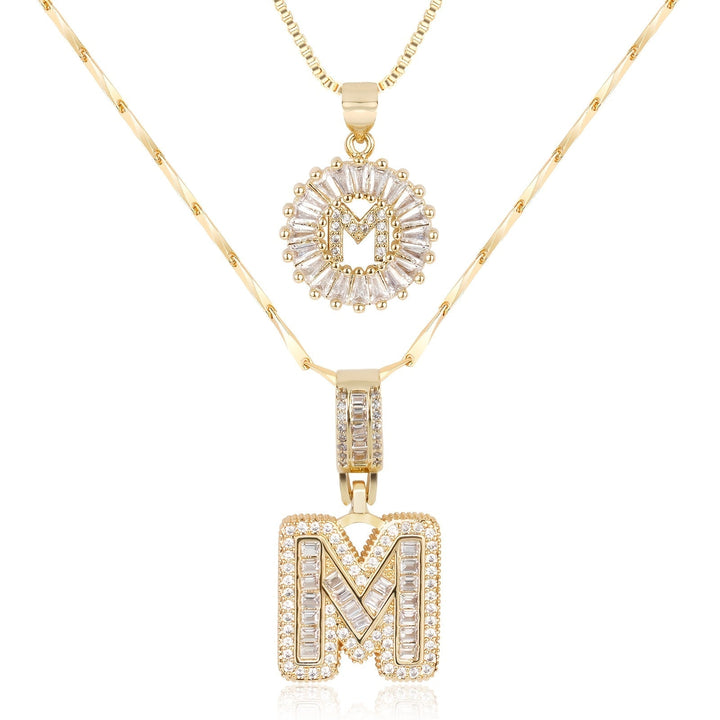 Primrose | Anfangsbuchstaben-Halsketten mit 14k Diamanten (2 Stück)