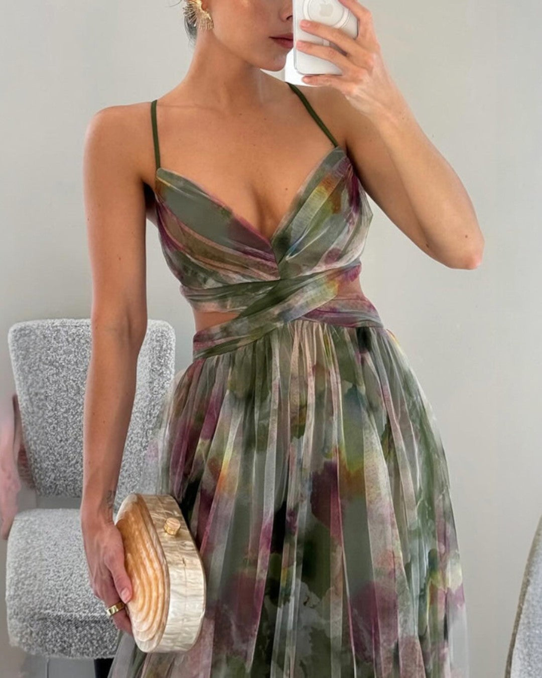Orelavine | Maxi Kleid mit elegantem floralem Design
