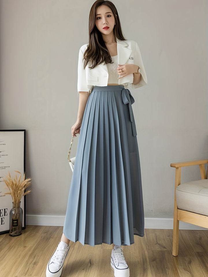 Caexine | Weit geschnittene Hose mit Falten und elegantem Schnitt