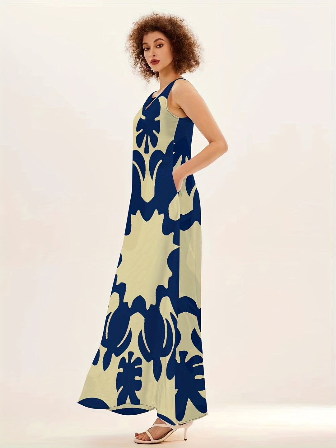 Giana | Bohemian Kleid mit V-Ausschnitt und weitem Schnitt