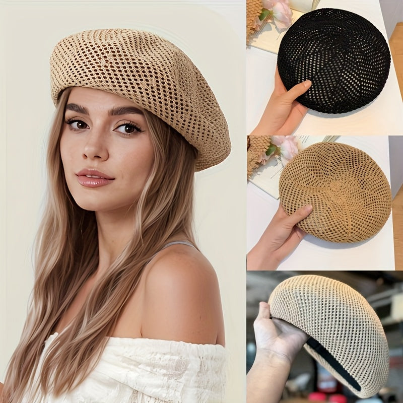 Livia | Vintage-Atmungsaktive Beret für Frauen mit Künstlerischem Stil