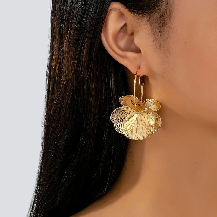 Selah | Doppelring Goldohrringe mit Modernem Design