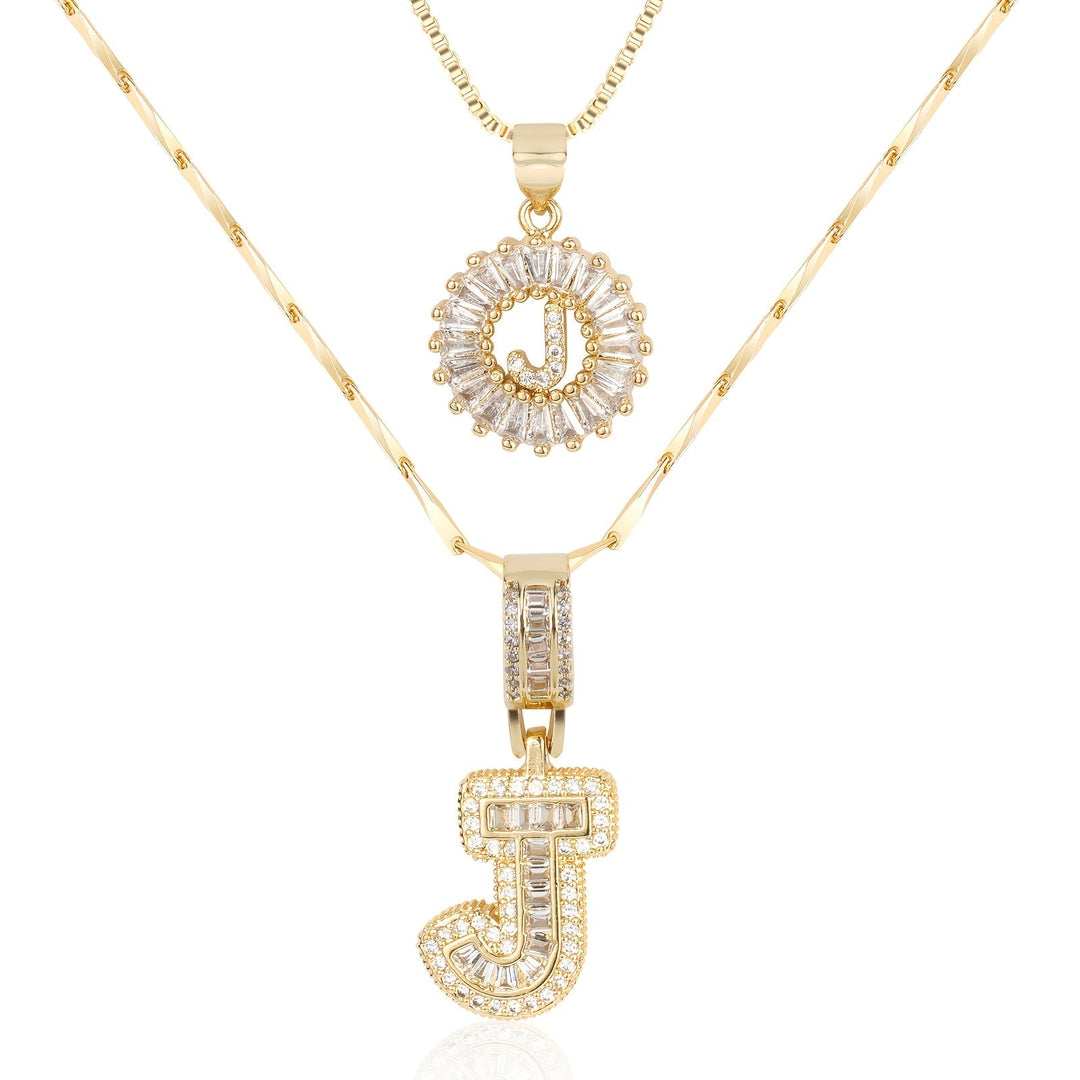 Primrose | Anfangsbuchstaben-Halsketten mit 14k Diamanten (2 Stück)