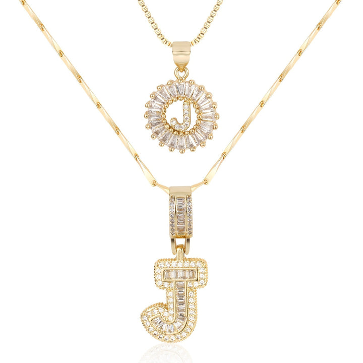 Primrose | Anfangsbuchstaben-Halsketten mit 14k Diamanten (2 Stück)