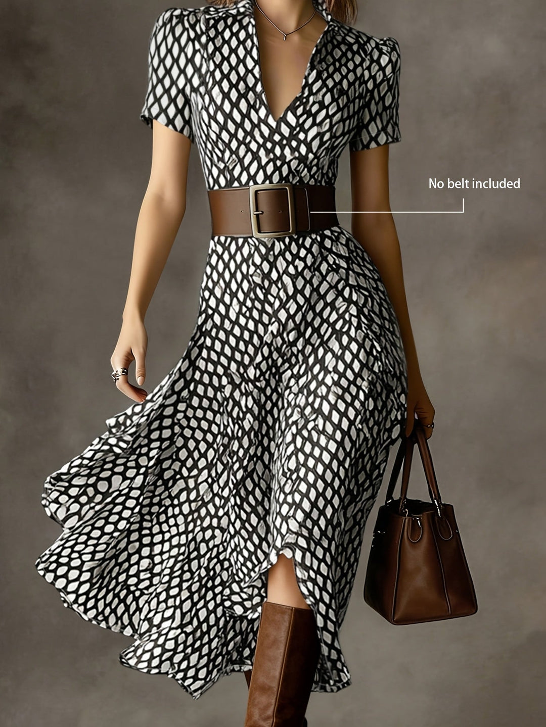 Orly | Midi Kleid mit floralem Design im eleganten Retro-Stil