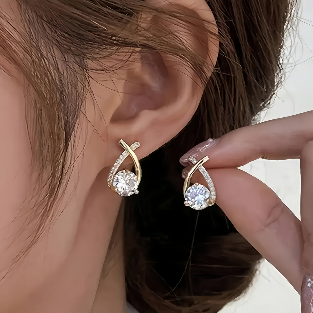 Xara | Elegante Kreuzohrringe für den täglichen Gebrauch