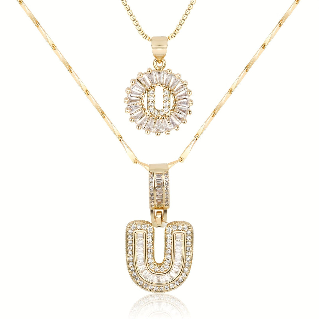 Primrose | Anfangsbuchstaben-Halsketten mit 14k Diamanten (2 Stück)