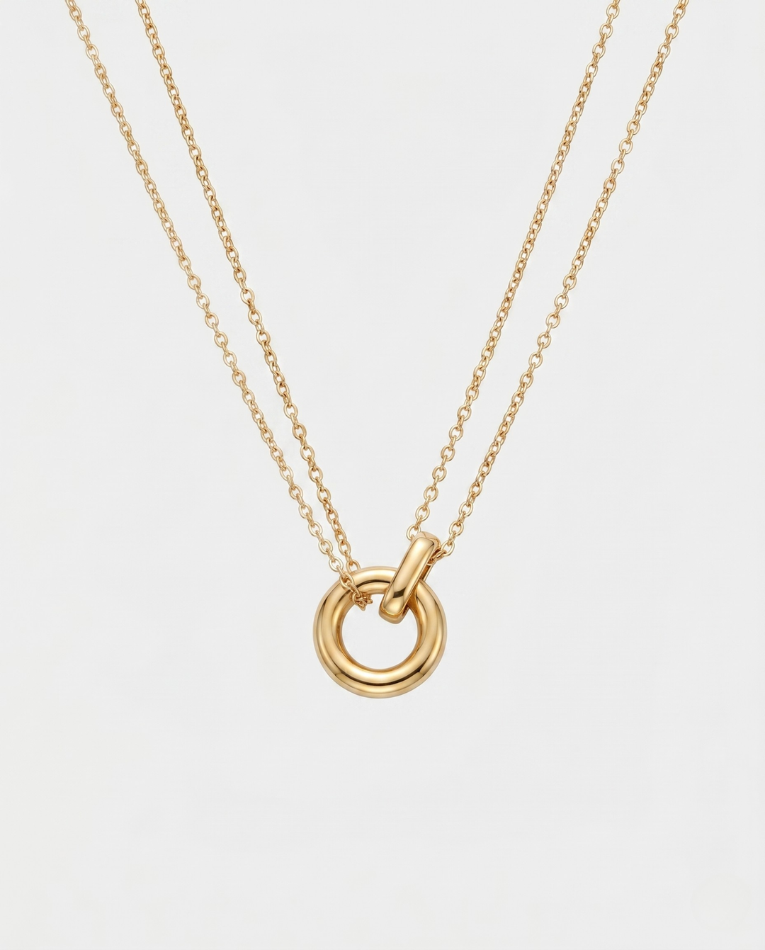 Robin | Doppelkettencollier mit ewigem Kreis