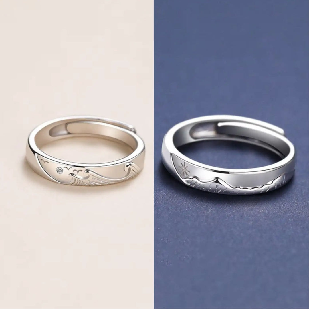 Annabelle | Verstellbarer Ring Meer und Berge