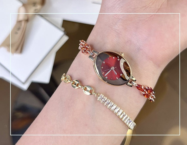 Doreya | Damenarmbanduhr mit farbigen Zirkonias