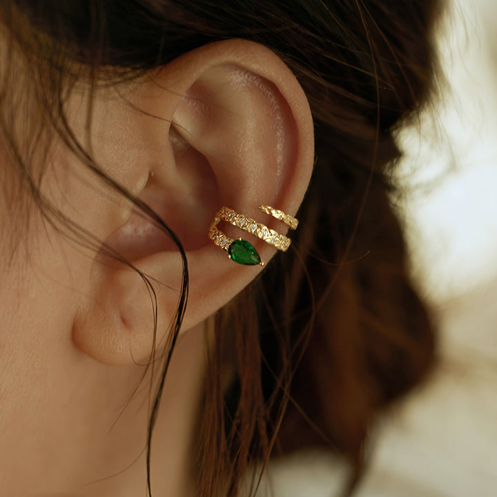 Seren | Cuff-Ohrring mit Schlangenzauber