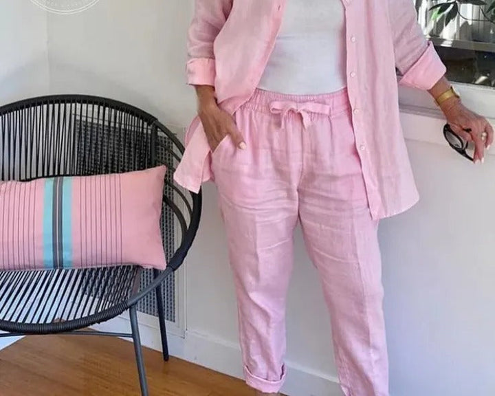 Abigail | Leinen- und Baumwollset mit Hemd und Hose