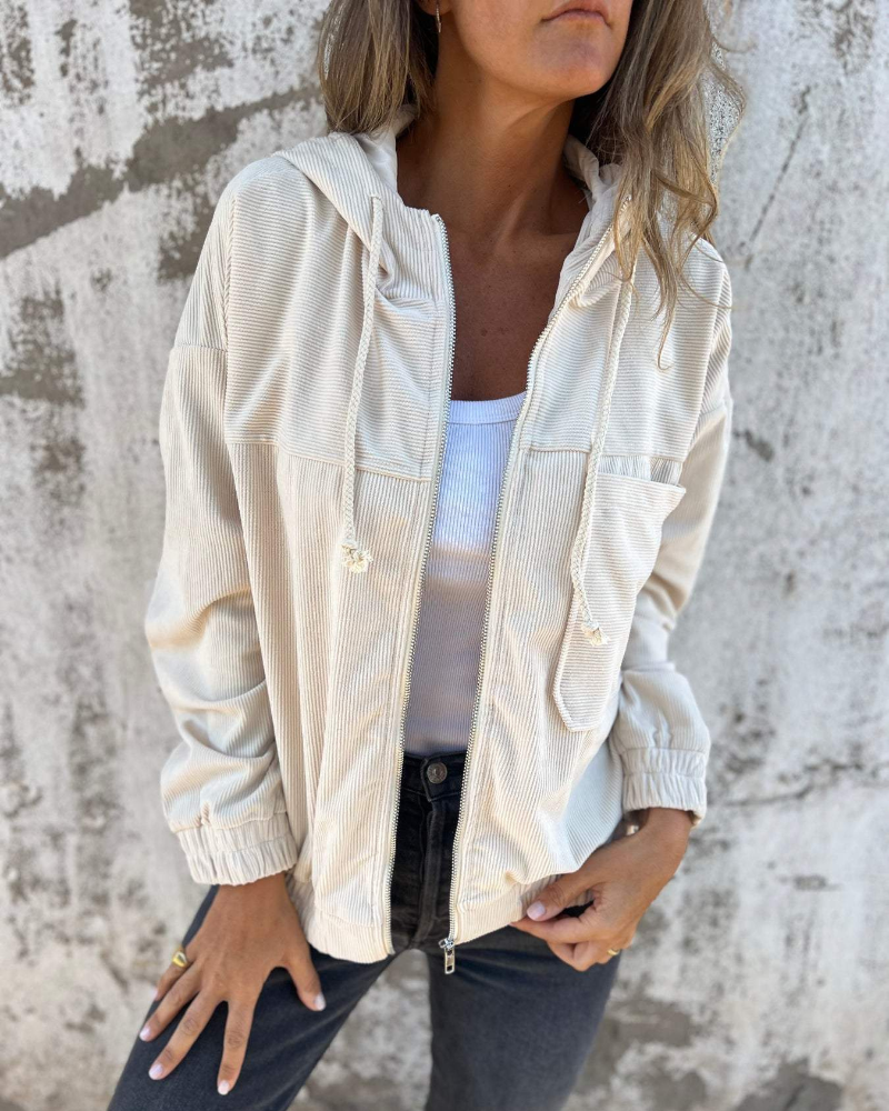 Quorela | Freizeitjacke mit Kapuze und Reißverschluss