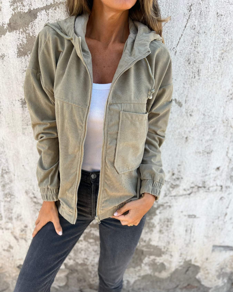 Quorela | Freizeitjacke mit Kapuze und Reißverschluss