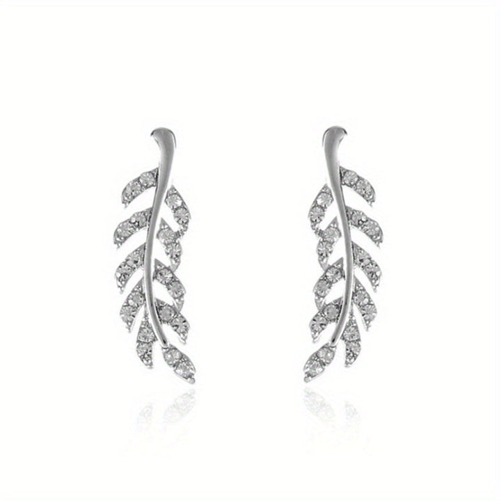 Hensleyra | Elegante Blatt-Ohrringe mit Hohldesign und goldener Oberfläche