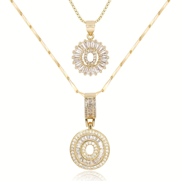 Primrose | Anfangsbuchstaben-Halsketten mit 14k Diamanten (2 Stück)