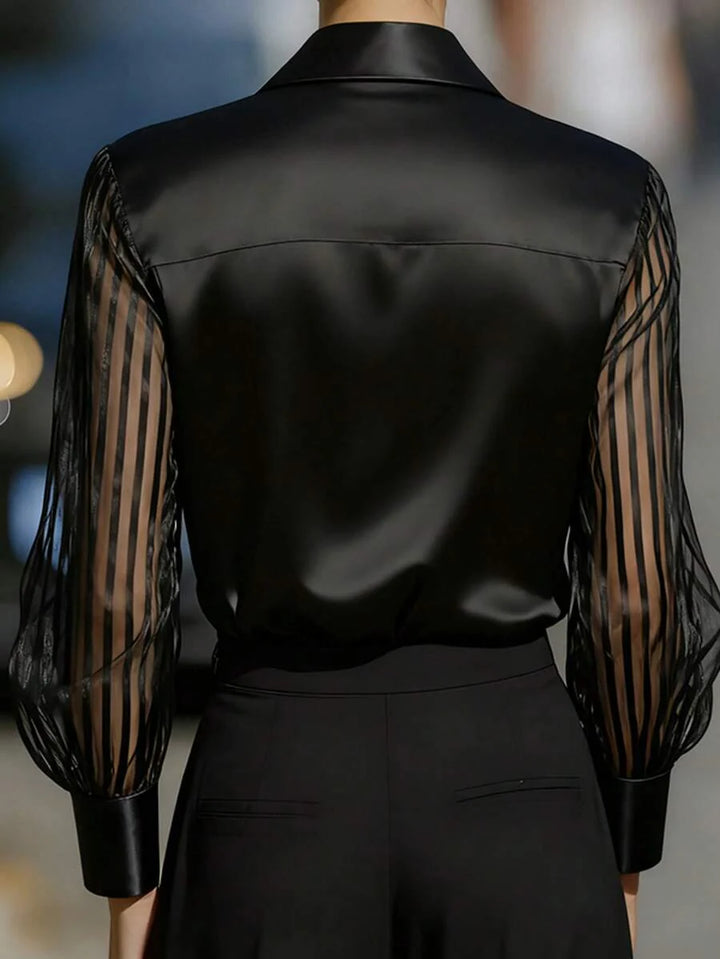 Ellery | Elegante Bluse mit transparenten Ärmeln