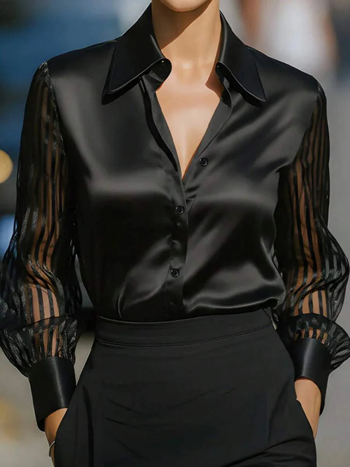 Ellery | Elegante Bluse mit transparenten Ärmeln