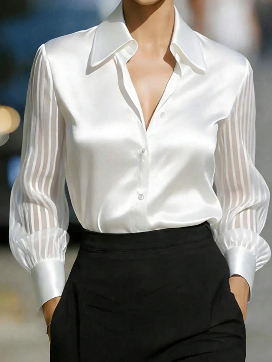 Ellery | Elegante Bluse mit transparenten Ärmeln