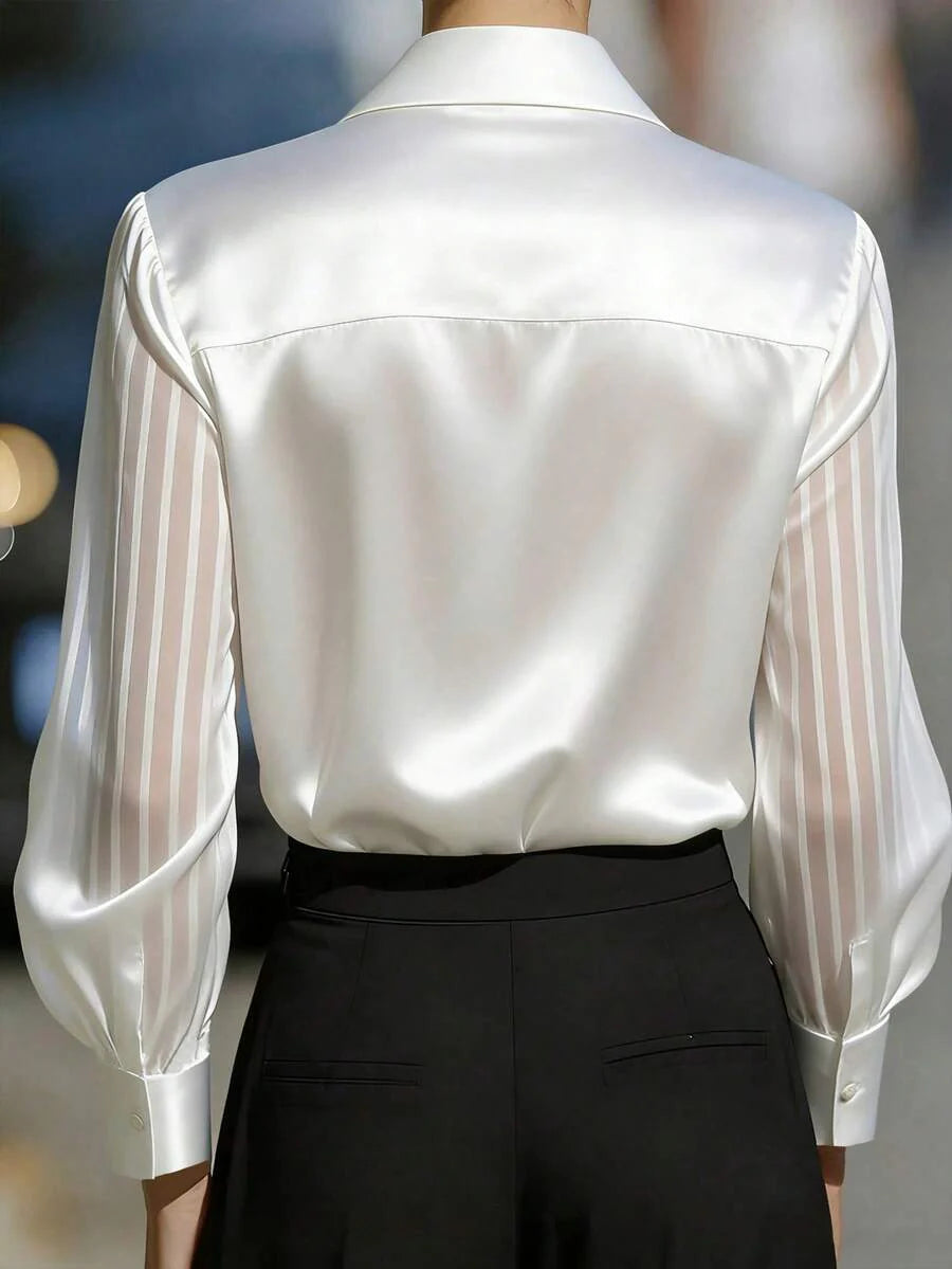 Ellery | Elegante Bluse mit transparenten Ärmeln