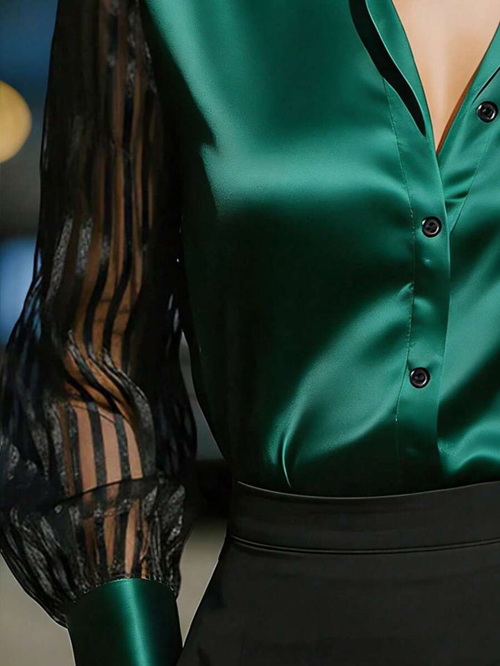 Ellery | Elegante Bluse mit transparenten Ärmeln