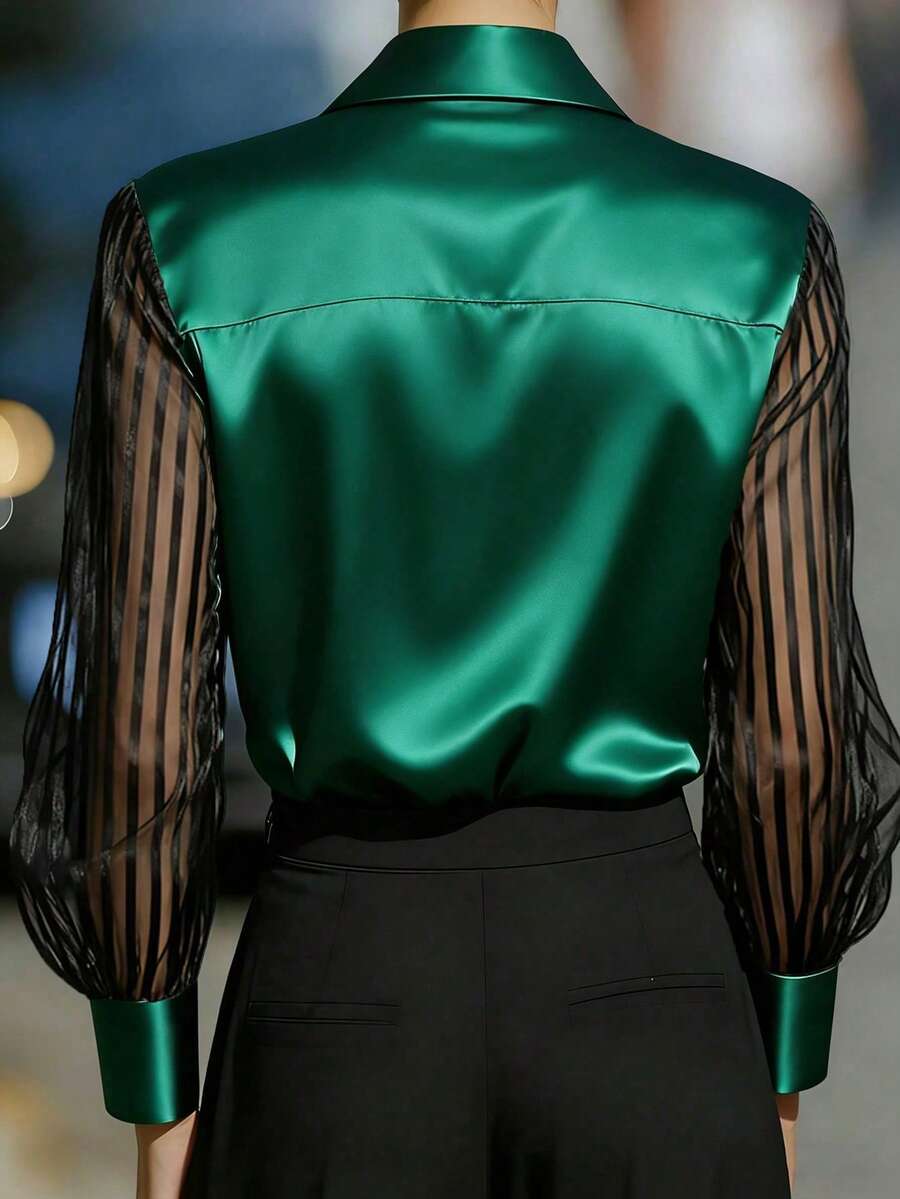 Ellery | Elegante Bluse mit transparenten Ärmeln