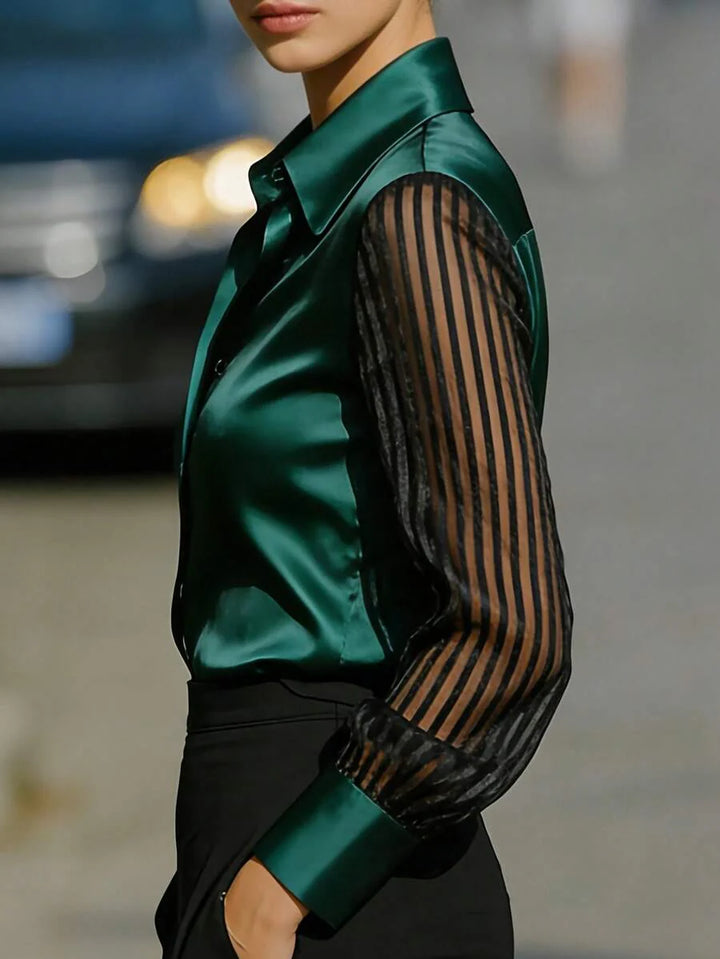 Ellery | Elegante Bluse mit transparenten Ärmeln