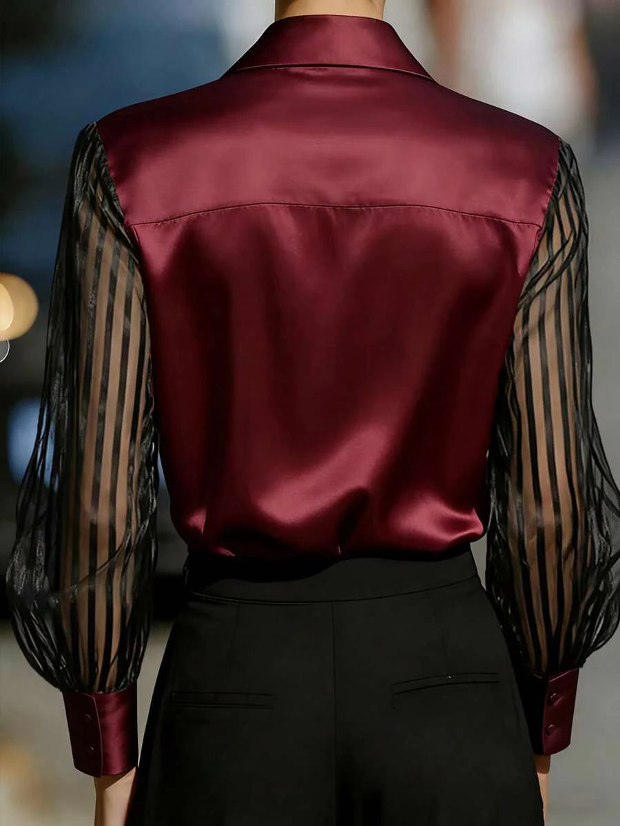 Ellery | Elegante Bluse mit transparenten Ärmeln