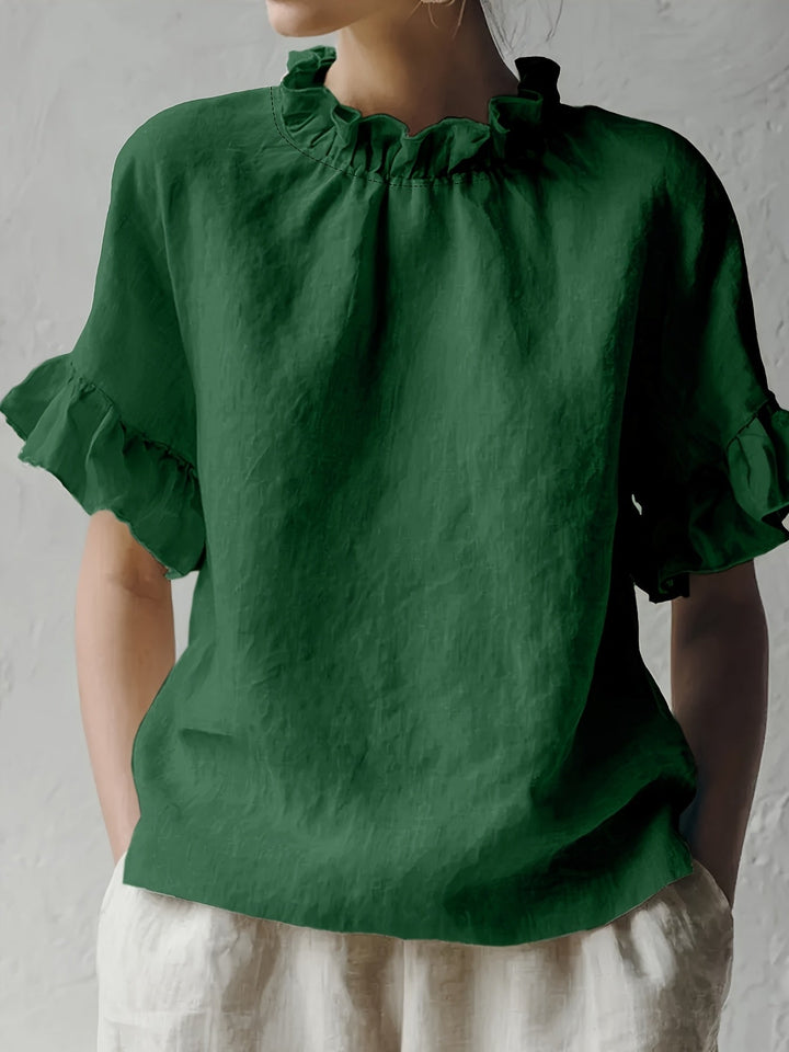 Yuna | Schlichte Casual-Bluse mit Elegantem Kragen
