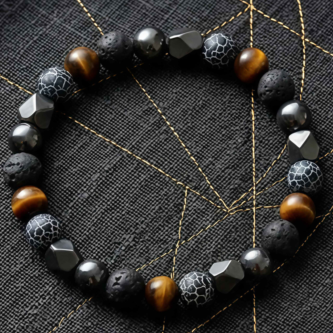 Korevane | Handgefertigtes Armband aus Naturstein und Hämatit für Männer