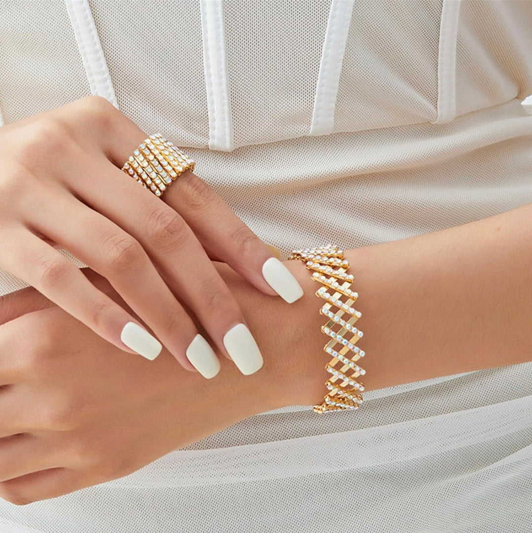 Carys | Set aus Ring und Armband in elegantem Gold-Finish
