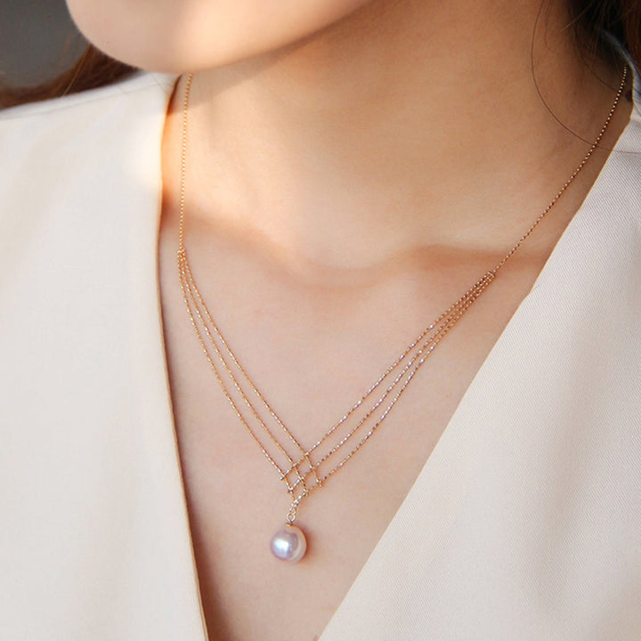 Savinae | Eleganter Akoya-Perlenkragen aus 14k Gold