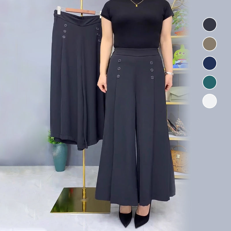Nell | Elegante plissierte Hosen mit weitem Bein