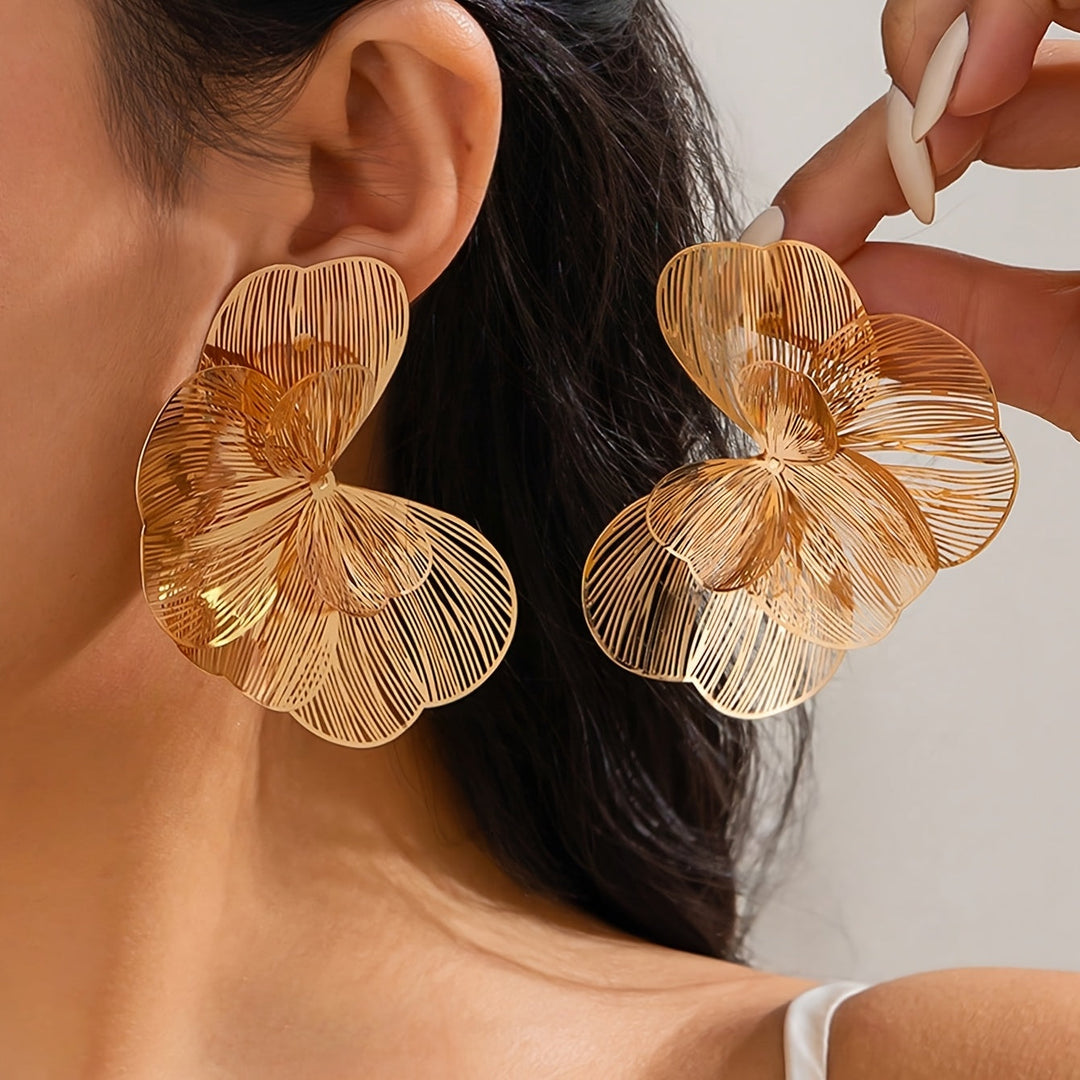 Selah | Doppelring Goldohrringe mit Modernem Design