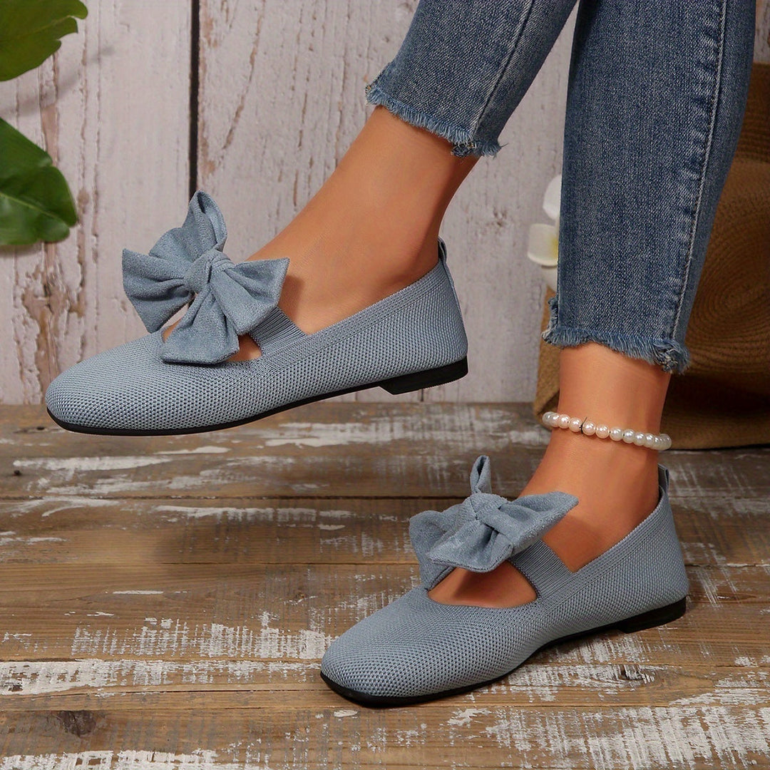 Neria | Atmungsaktive Flache Schuhe für Damen mit Dekorativem Schleifen