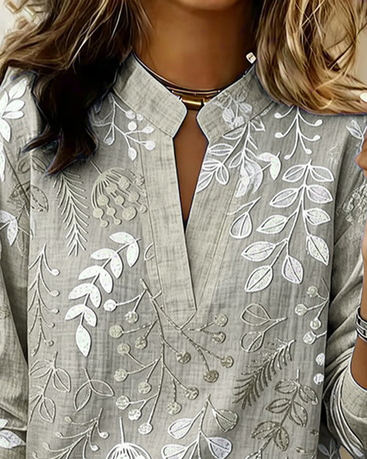 Kenzie | Bluse mit sanftem V-Blumenmuster
