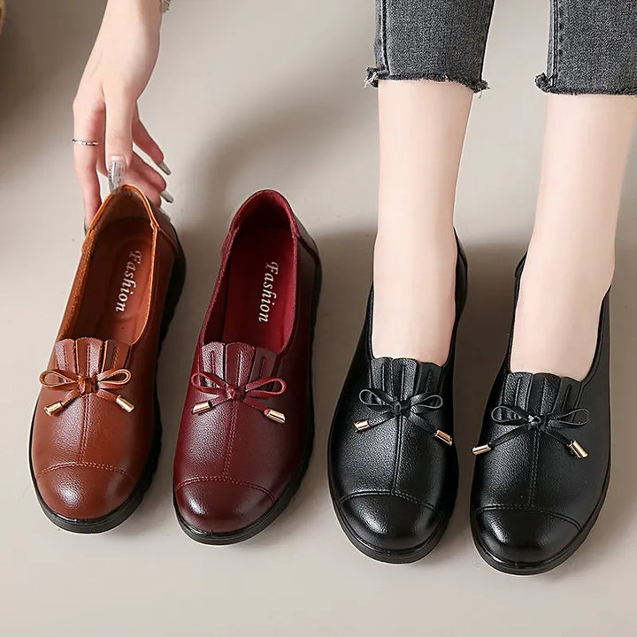 Fernanda | Mocasines de Cuero sin Cordones con Suela Suave y Máxima Comodidad