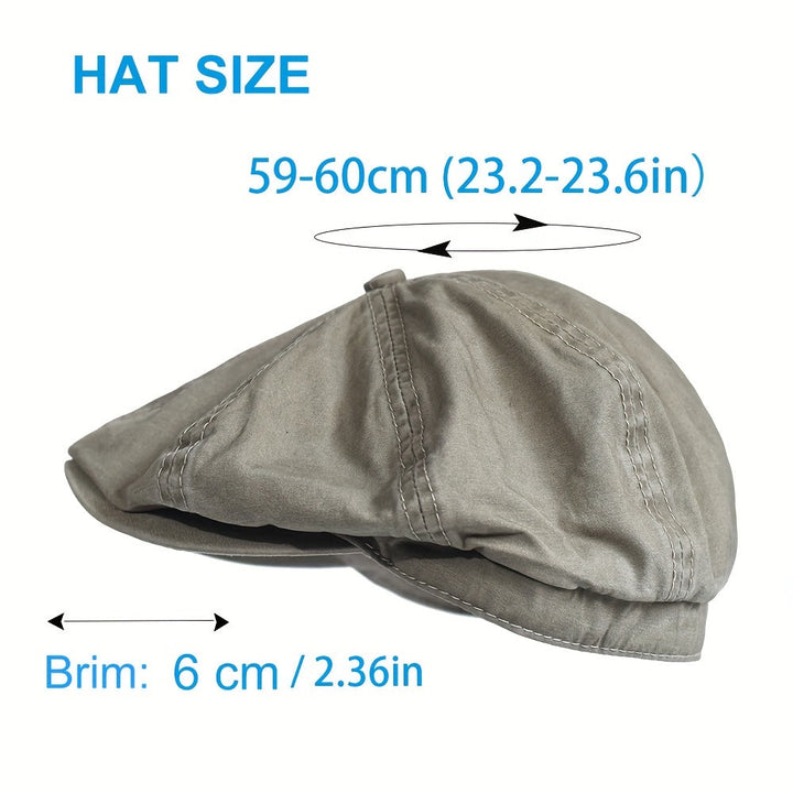 Kavento | Vintage Octagonal Cotton Cap mit klassischem Schirm