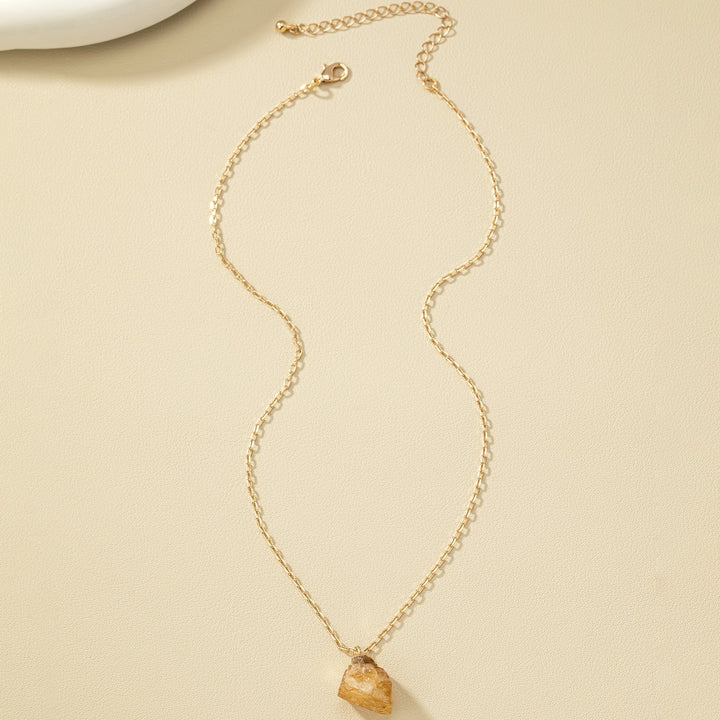 Taria | Minimalistische Halskette mit unregelmäßigem Anhänger aus 14K Gold