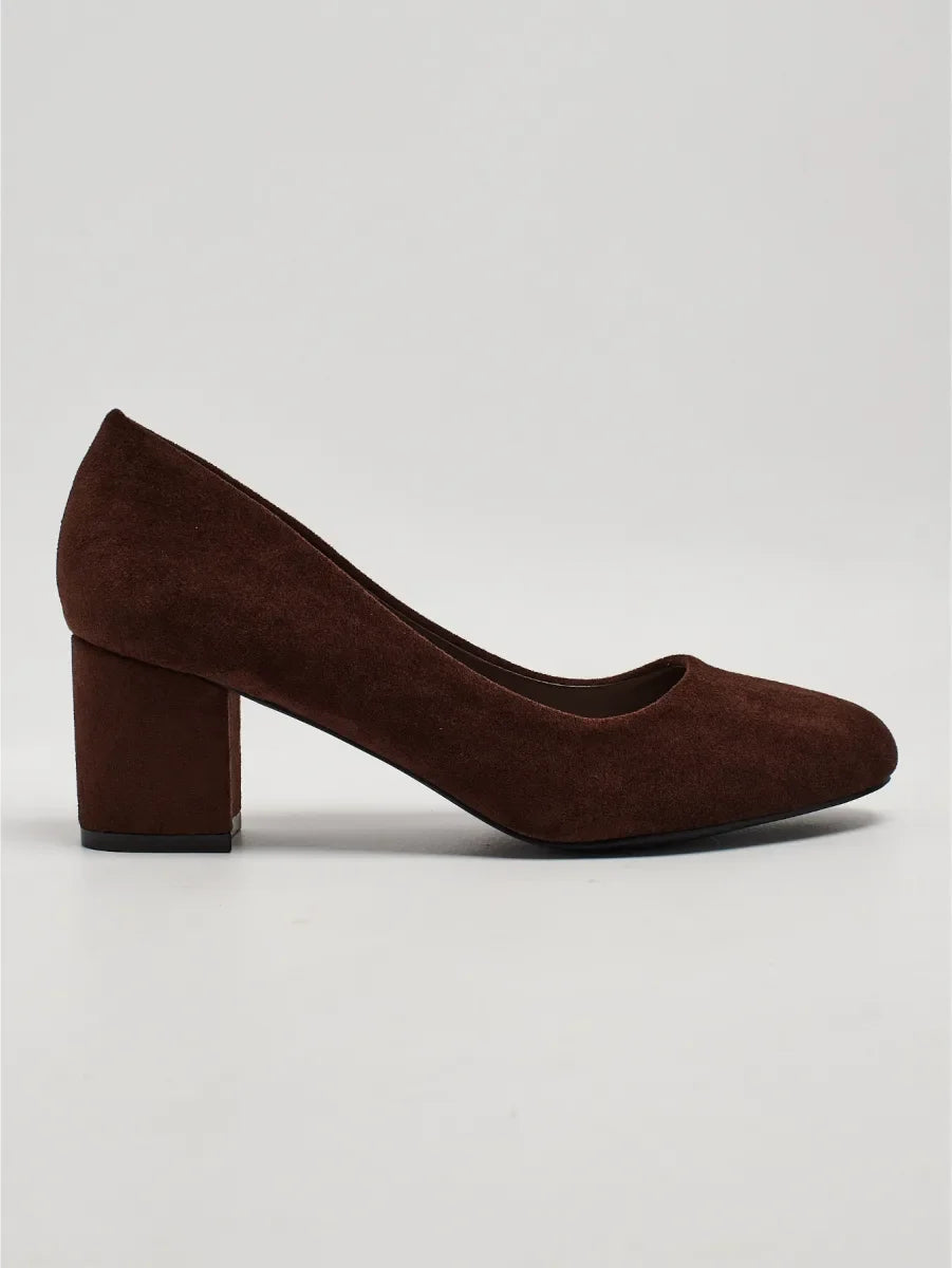 Remi | Pumps in Wildlederoptik mit Blockabsatz