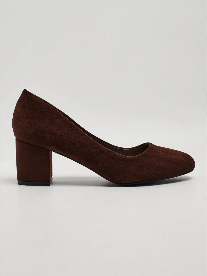 Remi | Pumps in Wildlederoptik mit Blockabsatz