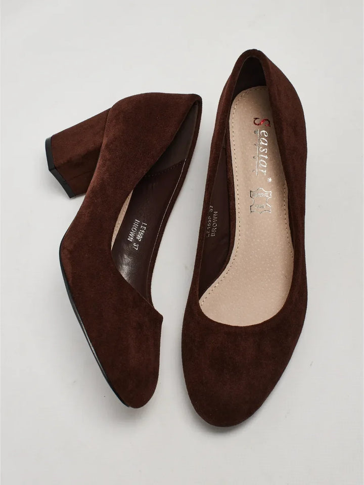 Remi | Pumps in Wildlederoptik mit Blockabsatz