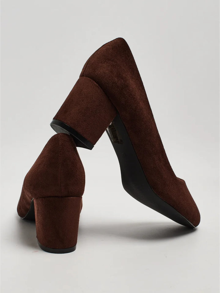 Remi | Pumps in Wildlederoptik mit Blockabsatz