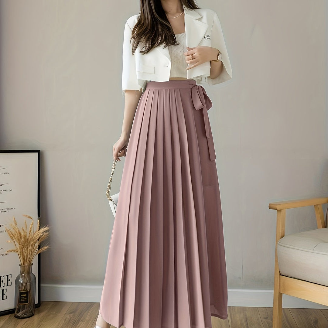 Caexine | Weit geschnittene Hose mit Falten und elegantem Schnitt