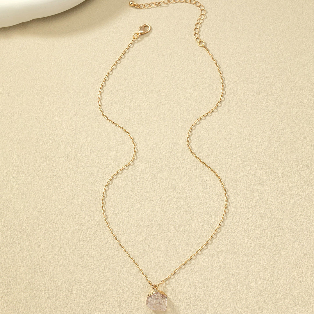 Taria | Minimalistische Halskette mit unregelmäßigem Anhänger aus 14K Gold