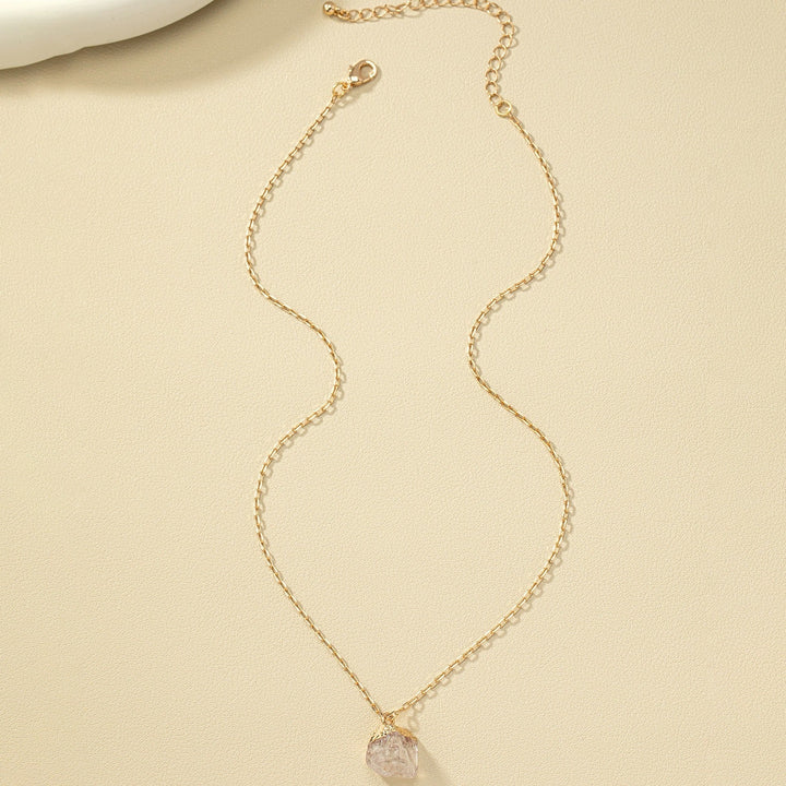 Taria | Minimalistische Halskette mit unregelmäßigem Anhänger aus 14K Gold