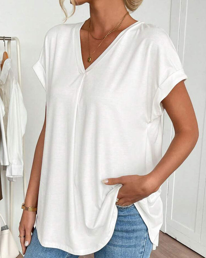 Ciela | Leichte plissierte Bluse mit fließendem Fall